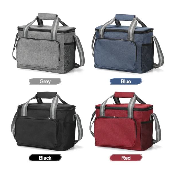 15L eristetty kylmälaukku retkeilyyn, piknikille, BBQ-juhliin - harmaa grey