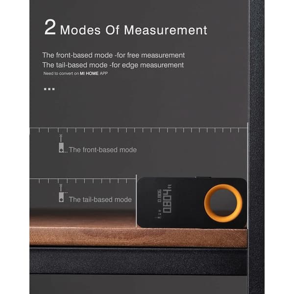 98ft Laser Afstandsmåler, Mini Bærbar Digital Laser Afstandsmåler, Nøjagtighed ±2mm, Bluetooth, OLED Display, Mål Længde