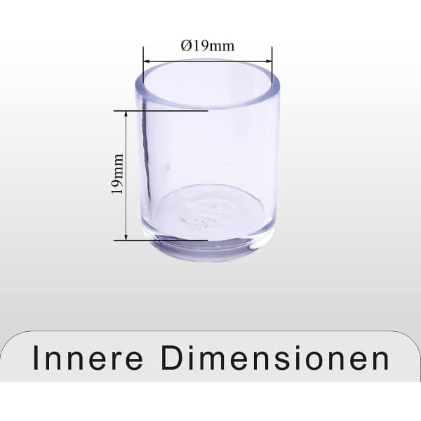 16 stk. stolbeinsbeskyttere Silikon runde puter Diameter: 19 mm