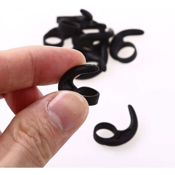 5 par silikon öronkrokar Hörlurar Öronproppar Fenor Vingar Adaptrar Anti-halk, Svart S 22MM 22MM