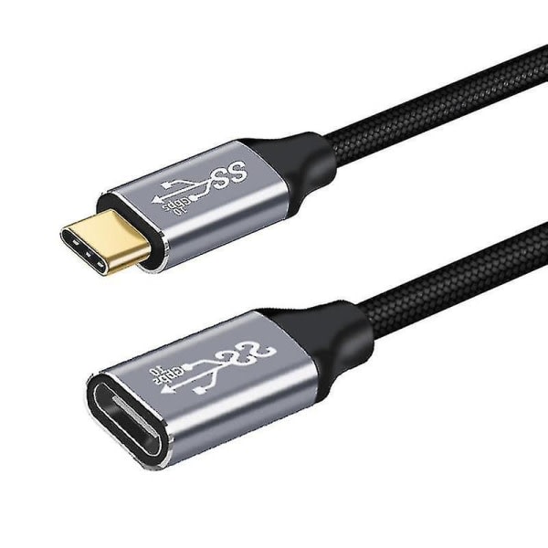 USB C-förlängningskabel Pd100w Gen2 Typ C 3.1 hane till hona förlängningsdatasladd