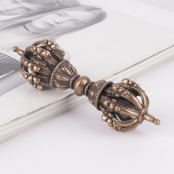 Vintage Koppar Vajra Stöt Feng Shui Prydnad Religiös Samling B