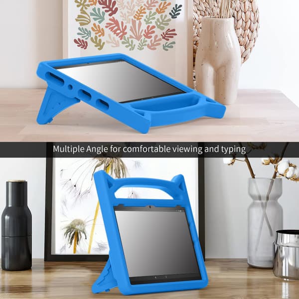 Fodral för Fire HD- 10 Full Body Tablets Barnvänligt Stöttåligt Fällbart Rött