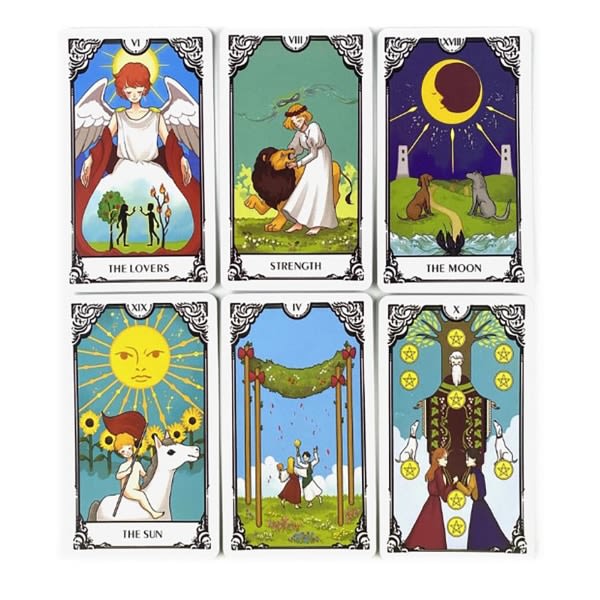 Engelsk Tarotkort Brettspillkort Tarot Runekort for Festunderholdning Kortspill SB38