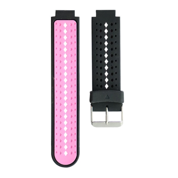 Garmin Forerunner 220 230 235 630 620 735 -kaksiväriset silikonirannekkeet Black&Pink