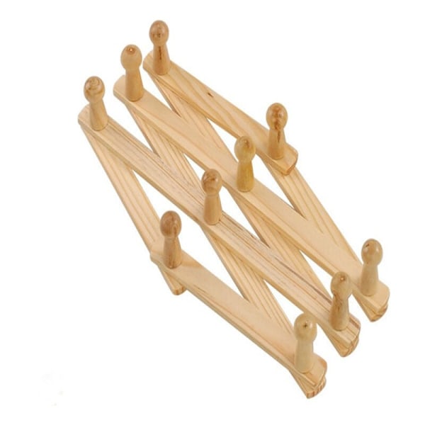 Veggkrok i tre for hatter, jakker, vesker, kaffekopper, ideell for entré, 90 cm