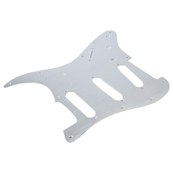 Elektrisk gitar plekterbrett aluminiumslegering beskyttelse ripebeskyttelse frontplate panel beskyttelse instrumenttilbehør sølv