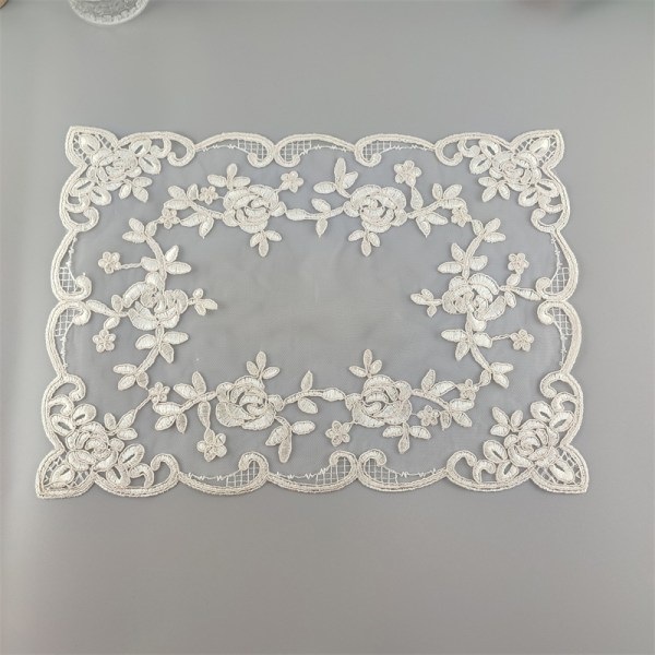 Eurooppalainen Luksus Kultainen Gaze Spetsin Alusmatto 42*30CM Pöytäalusmatto Beige
