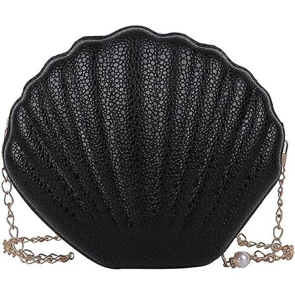 Axelväska för damer - Sommarstrandväska - Crossbody-väska med kedja - Liten handväska (5-e-0)