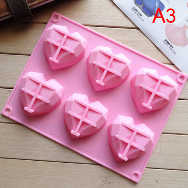 3D Diamant Kærlighed Hjerteform forme De
