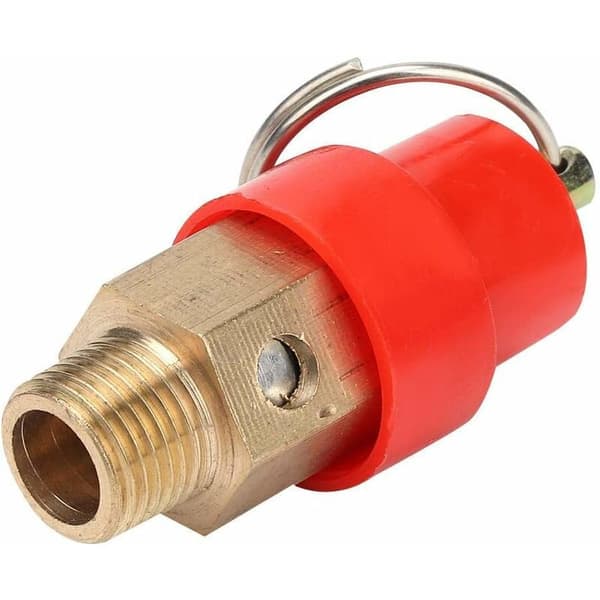 Sikkerhedsventil i messing til luftkompressor, trykregulator, G1/8', 3 stk.