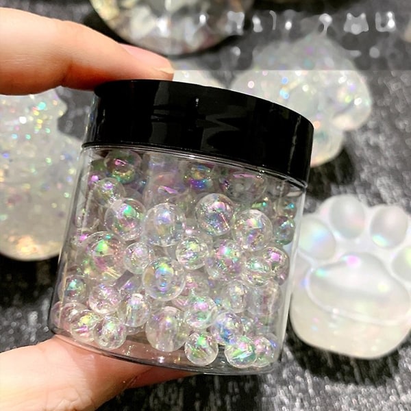 Färgglada Bubble Beads Micro Caviar Beads Iriserande vattendroppar Pärlor