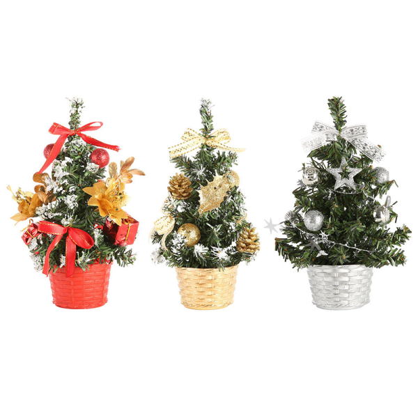 Julgranar 20cm Konstgjorda Bord Mini Julgran Hem Röd