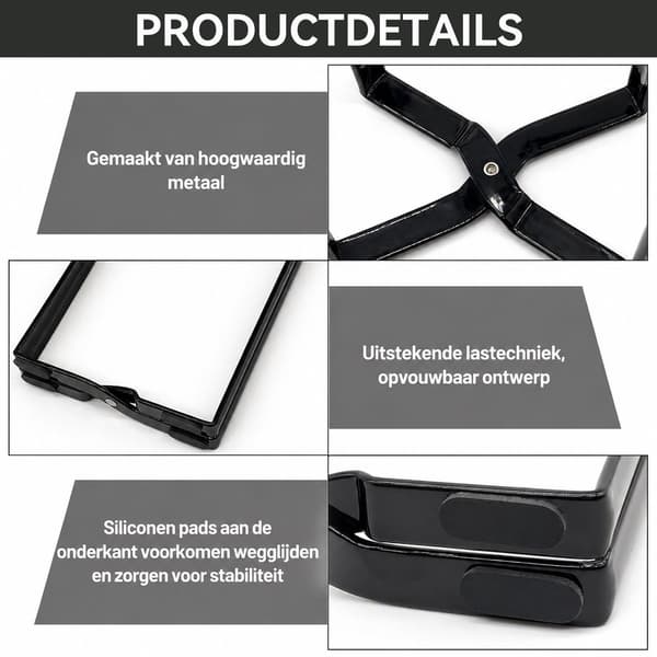 Sammenklappeligt flaske-tørrestativ, 4-stangs tørrestativ i metal til sutteflasker, kopper, glas, pladsbesparende til små køkkener, campingvogne, sort