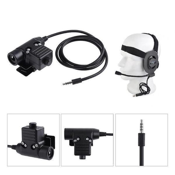 Taktisk U94 Ptt Kabelkontakt Militær Headset Adapter For Walkie Kenwood Midland