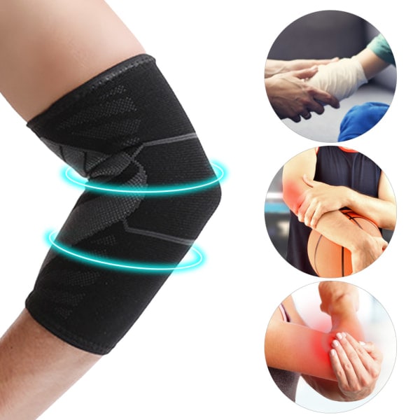 Unisex Nylon Stickning Armbågsskydd Stöd Förstärkande Andas Elastisk Fitness Skyddsutrustning
