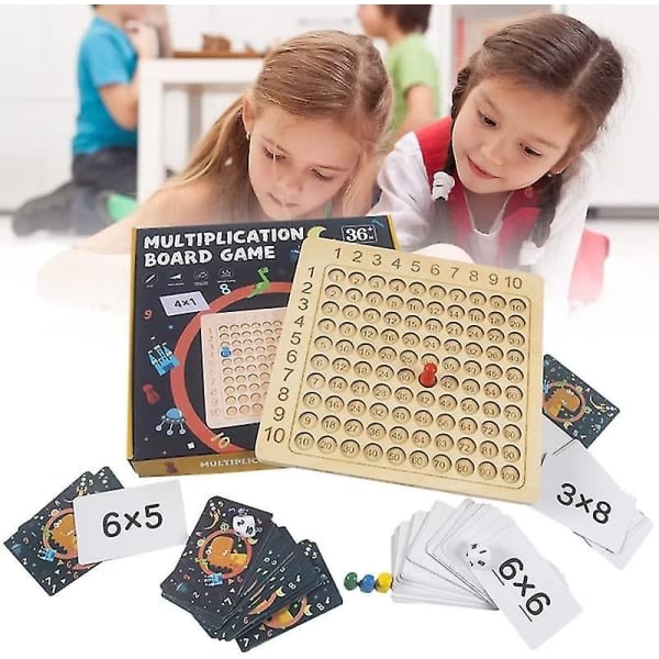 Træ multiplikationstabel, brætspil til læring og pædagogisk multiplikation til børn i alderen 3+
