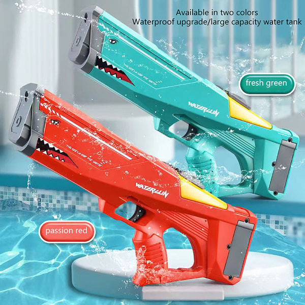 Elektrisk vattenpistol med stor kapacitet och lång räckvidd, högtryck, röd, one size red one size