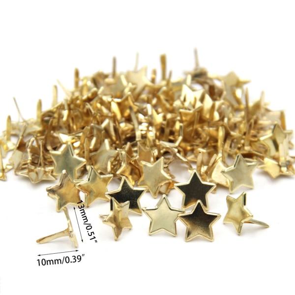 100 stk Mini Brads Hode Split Pins 0,39x0,51 tommer for DIY Scrapbooking