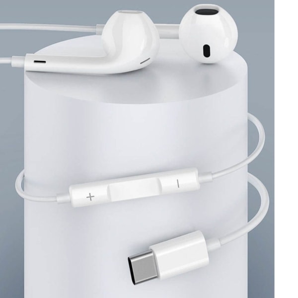 USB-C typ C hörlurar med sladd för telefon 15/15Plus/15Pro hörlurar i örat hörlurar för Androids Headset Telefon Headset