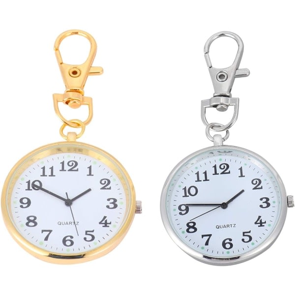 Styck Sjuksköterska Watch Nyckelring - Vintage Rund Klassisk Pocket Nyckelring Watch Pendant Watch för sjuksköterska