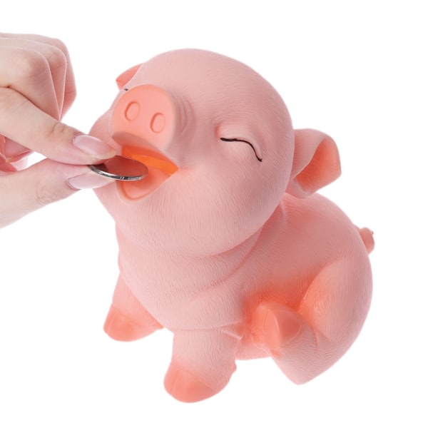 Gris Piggy Bank Mynter Penger Kontanter Åpningsbar samlebar sparegris for barn Kid null - 2