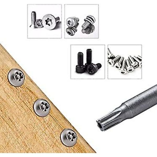 11-osainen Torx-sarja, 1/4-tuumainen kuusiokolovarsi T6-t40 Magneettinen tähtitorx-pää Turvaruuvi Ruuvimeisseli Porauskärki Sähköruuvimeisselit Työkalutarvikkeet