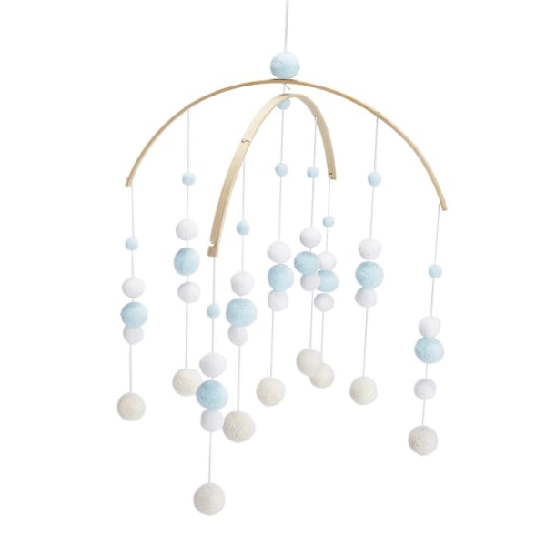 Vindklokker Barnrom Spjelseng Dekorative Hengekuler String Håndverk Leke Ornament Lyseblå