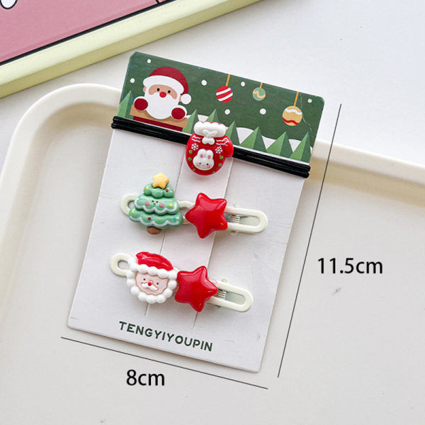 3 kpl/setti jouluhiusneulat hiuspanta naiset tyttö joulupukki S A5 one size A5 one size