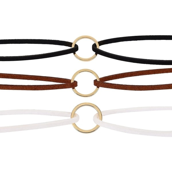 3-lagers Sammetsgotisk Halsband Dubbellager Punk Halsband Kvinnor