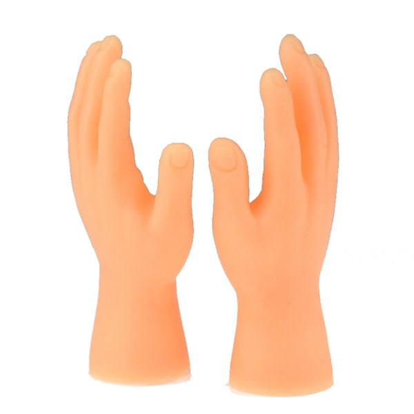 Par myke vinyl mini fingerfotdukker små venstre høyre fot Screepy Halloween Party Favors Mini fingerhender null - 1