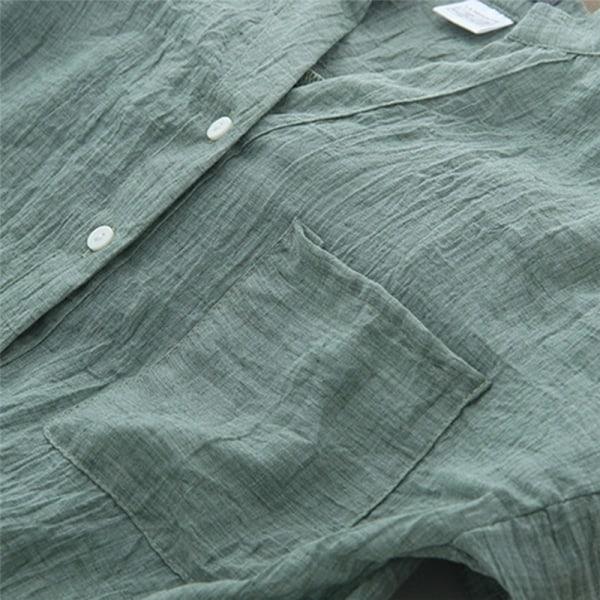 Kvinnor Höstöverdelar Linne Button Down Lös Casual Career Shirt L Grön L Green L