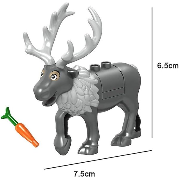 9st/ sæt Bydyr Byggeklodser Zoonfigurer Model Mammut Sabeltand Educational Toys