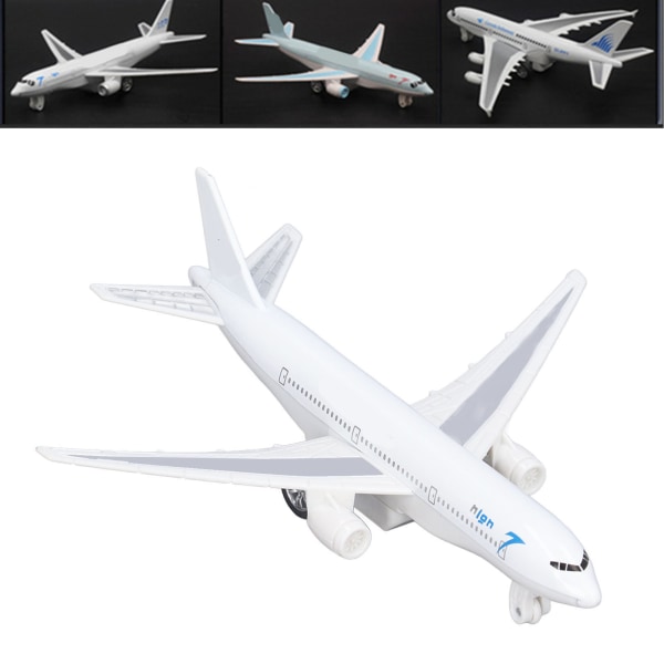 Flyvemaskine Legetøj 777 Robust Holdbar Legering Sikker Eksklusivt Design Stimuler Kreativitet Træk Tilbage Musik Lys Model Flyvemaskine777 Hvid
