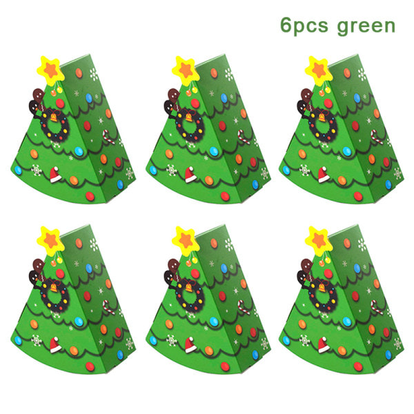 6 stk. kageform julegodter gaveæsker Cookie Snack Bagning 6 rød 6 stk. 6red 6Pcs