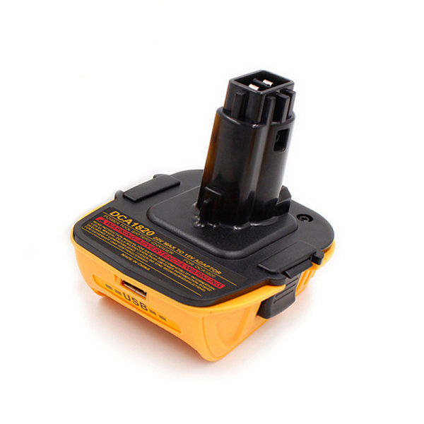 Adapter för att byta ut DeWalt 20V litium batteri till 18V nickel batteri DCA1820