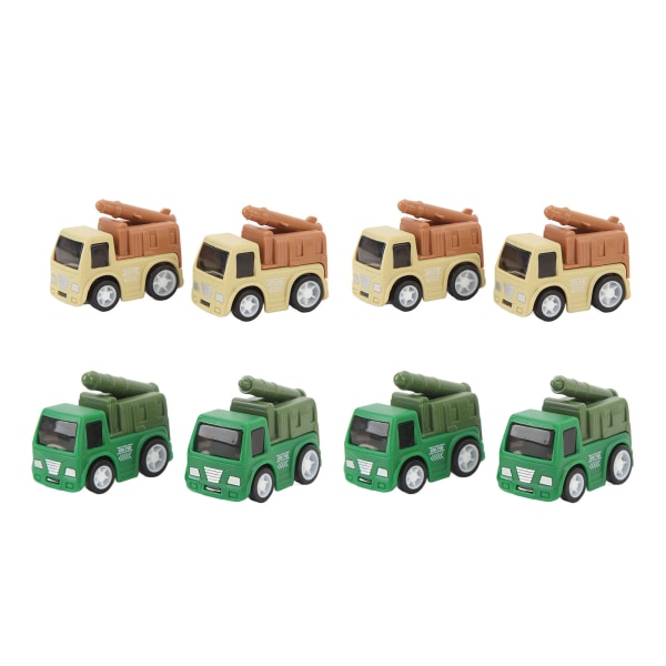 8 stk. Børnekøretøjsmodeller Forbedre Kreativitet Tilbage Træk Lastbil Panserbil Legetøj til Hjemmespil