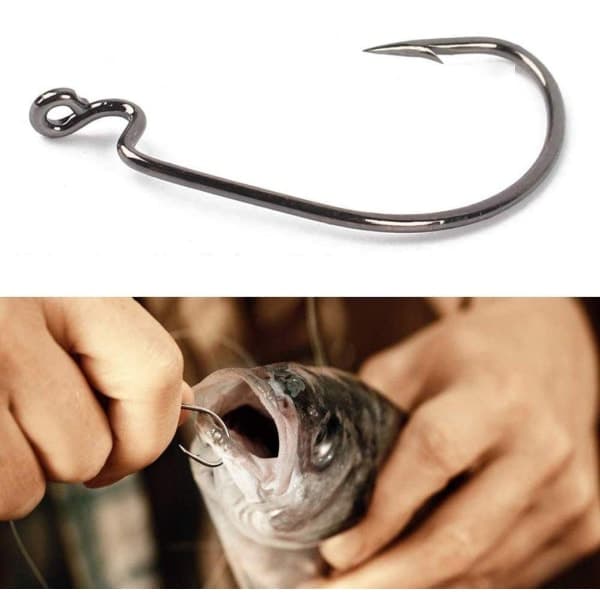 Fiskekrokisarja Offset-koukku Offset-maskikoukut