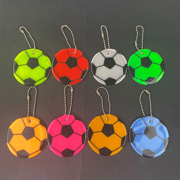 Børnesikkerhed Reflektorer Nøgleringe Stilfulde Reflekterende Fodboldmønster Rygsække Barnevogne Jakker Sikker Reflektor Nøglering 1