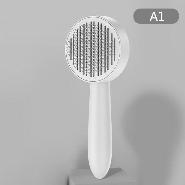 Cat Brush Pet Comb Självrengörande Slicker Brush Remove Hair Groo White Onesize White Onesize