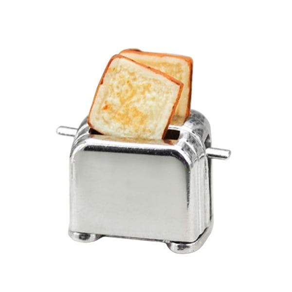 1:12/1:6 Mini Brødrister til Dukkehuse Brødbager Mini Brødrister Dukkehuse Brødbager Dukkehuse Køkkenredskaber null - Sølvbund