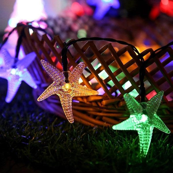 Udendørs Solcelledrevet Lysstreng 8 Tilstande Vandafvisende 7m 50leds