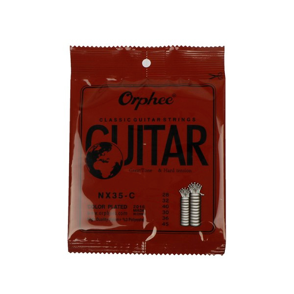 6 st/lot nylon + 3 % polyester klassisk gitarrsträng NX35-C Colo