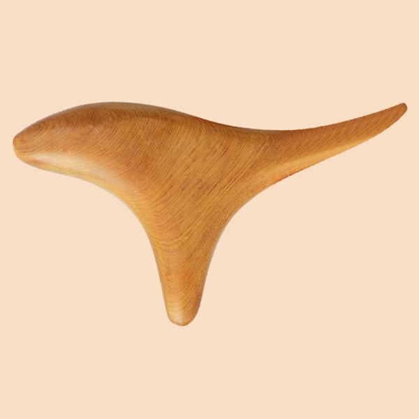 Wood Trigger Point Massage Gua Sha Tools Professionell lymfatisk Gul one size