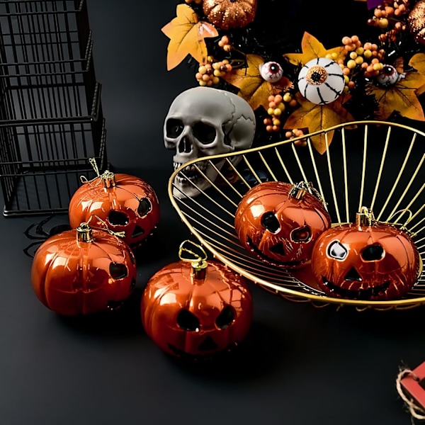 3,1 tuuman Halloween-koristeet, muoviset lyhtykurpitsat yökoristeiksi (9 kpl) 9 pcs