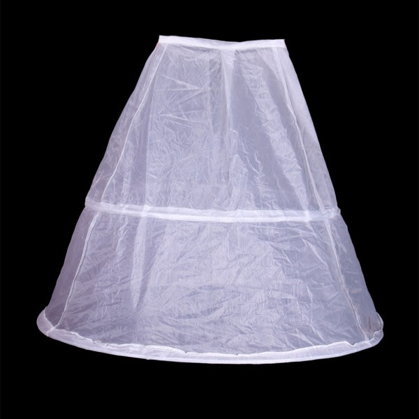 Blomsterpike 2 Hoops Hvit Petticoat 65cm Bryllups Petticoat Barn Barn Elast