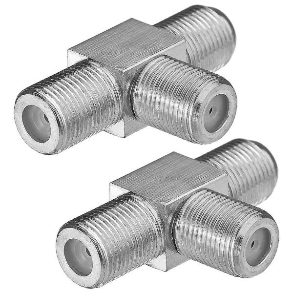 F-typ splitter 3-vägs F-typ hona till 2 hona koaxialkontakt