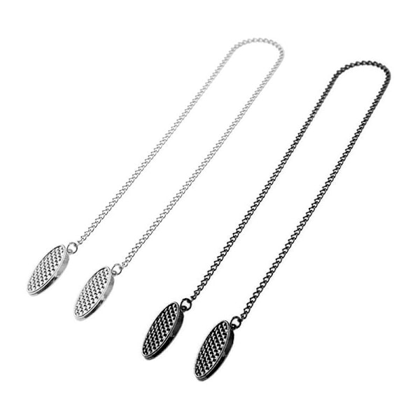 Joustava metalliketju pyyhepidike aikuisille ja lapsille, 50 cm, 2 kpl:n setti