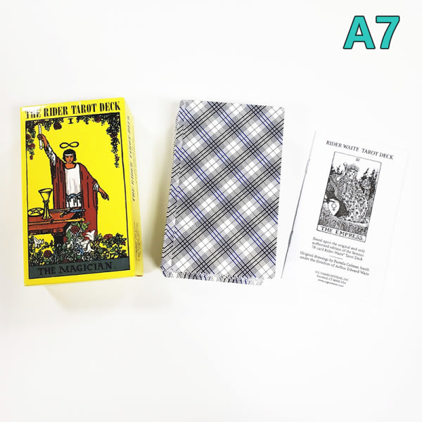 12*7 cm suurikokoinen tarot-kortti, vaalea väri, ritari-tarot-prisma, monivärinen A7 Multicolor A7