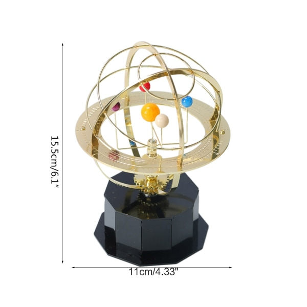 Solsystemet Planet Perpetual Motion Bordsskiva Ornament Rotation Swing Globe Toy